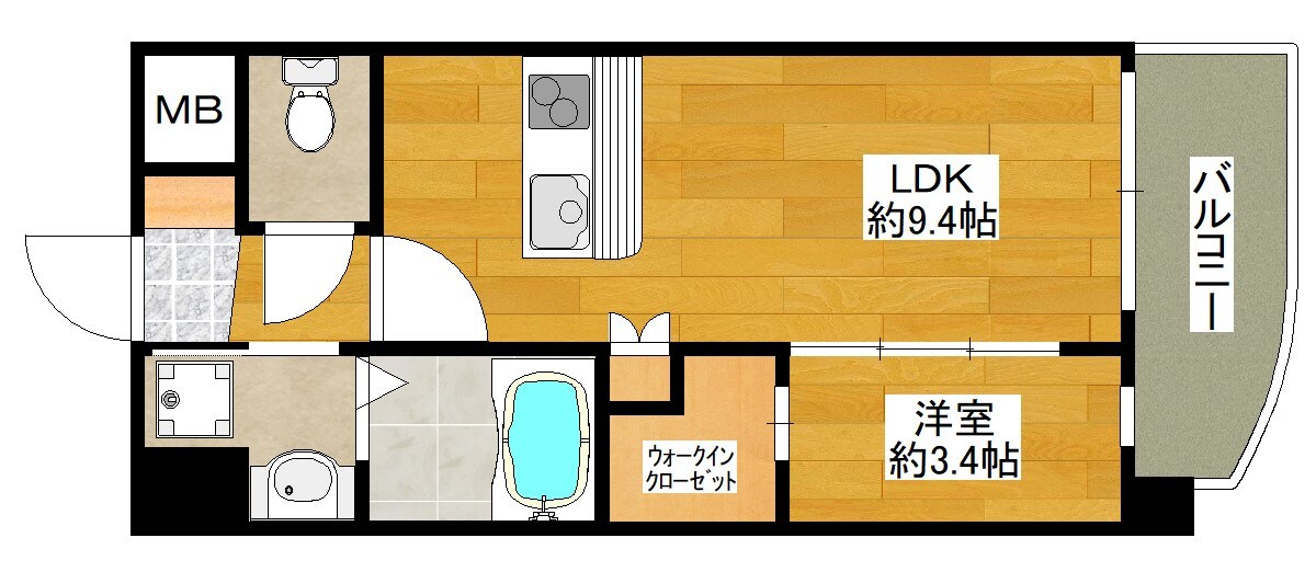 セレニテ江坂ミラクの物件間取画像