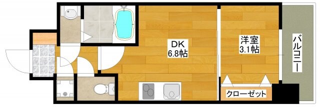 アドバンス江坂ラシュレの物件間取画像