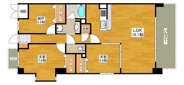 メゾン　ド　フルールの物件間取画像