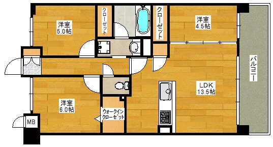 カビサ千里中央の物件間取画像