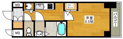 江坂駅 徒歩5分 7階の物件間取画像