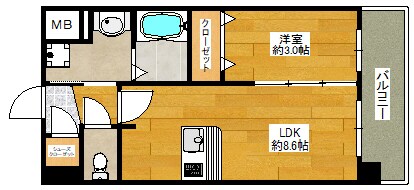 エスリード江坂アンムートの物件間取画像