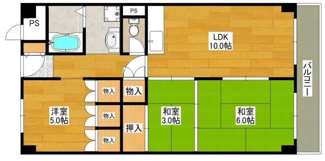 カクタスパークハイツの物件間取画像