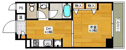 江坂駅 徒歩4分 8階の物件間取画像