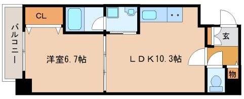 高栄京町マンションの物件間取画像