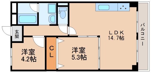 コーポ膳所の物件間取画像