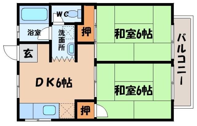 膳所駅 徒歩5分 2階の物件間取画像