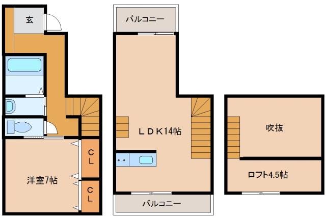 柳川１丁目貸家の物件間取画像