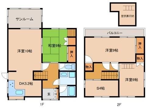 比叡平3丁目貸家の物件間取画像
