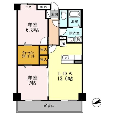 ファミールマンションひらたの物件間取画像