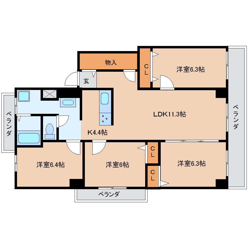 かなえマンション２号館の物件間取画像