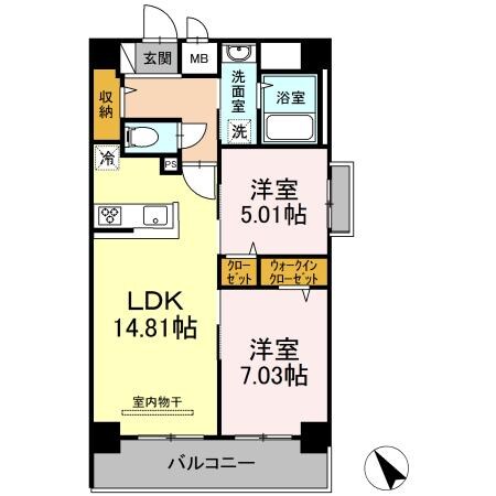 メゾンクレールモンテ天久の物件間取画像