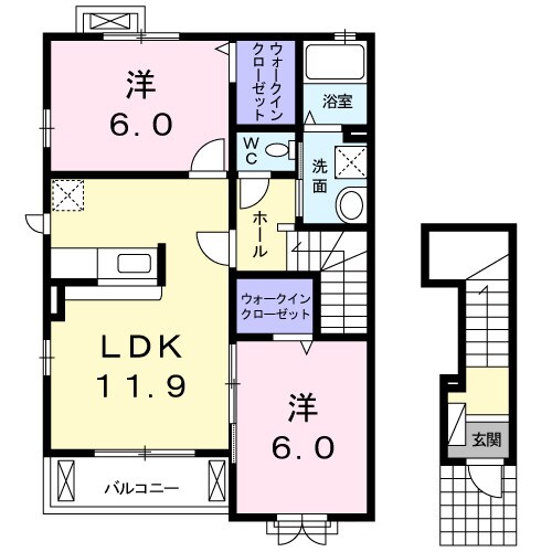 アルテーアＢの物件間取画像