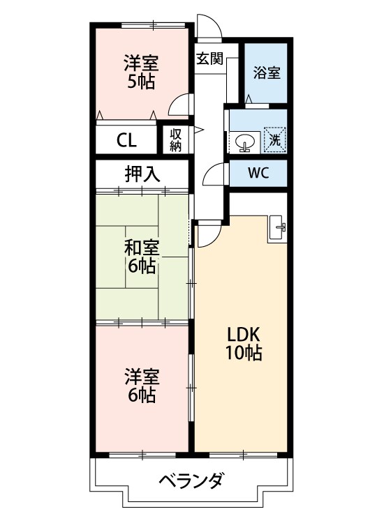 シャンテ南桜の物件間取画像