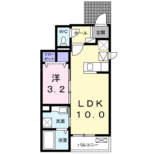 ラシーヌ　南若王子　Ａの物件間取画像