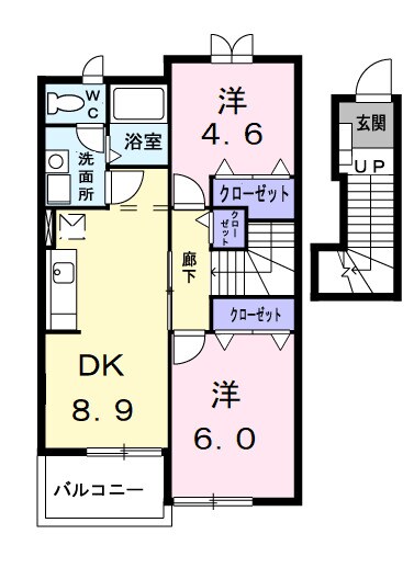 クレストール住崎の物件間取画像