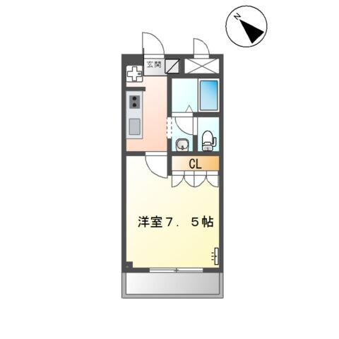 薔薇ハイムの物件間取画像