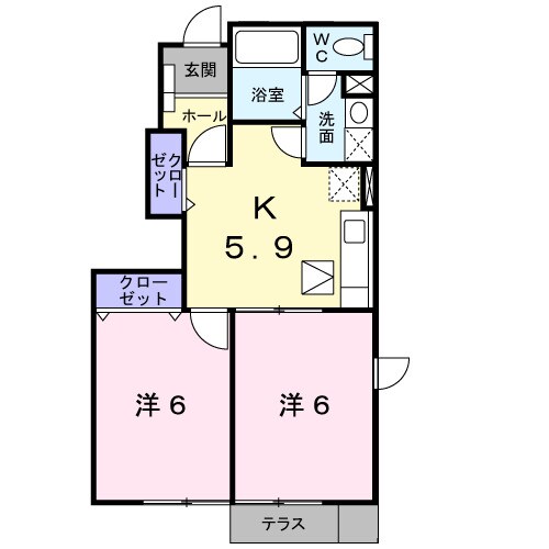 ラシーヌニツ家の物件間取画像