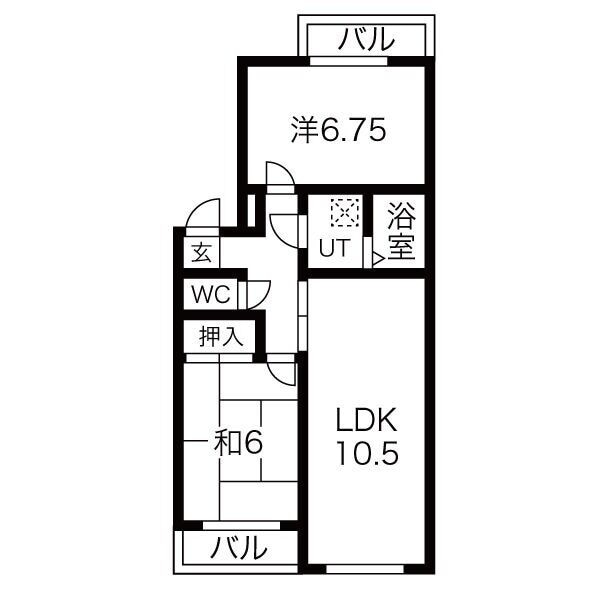 パークサイド今岡 B棟の物件間取画像