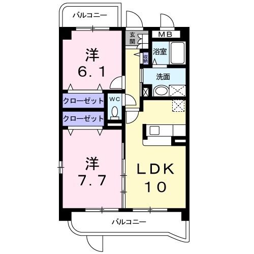 セントレ－ジュ共栄の物件間取画像