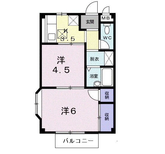 ハイツ桜島の物件間取画像