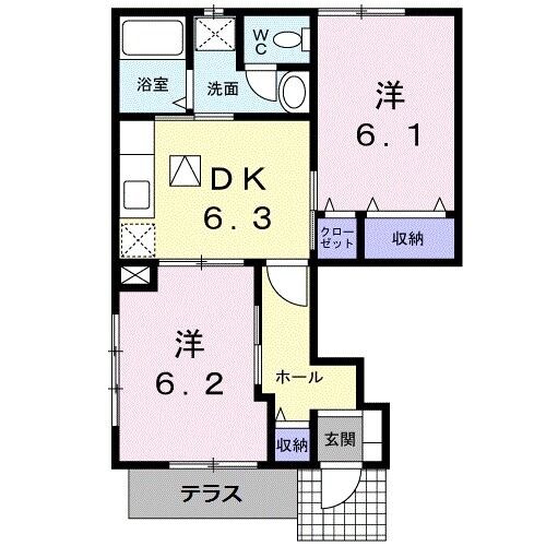 サンライトエクセル　Ｋの物件間取画像