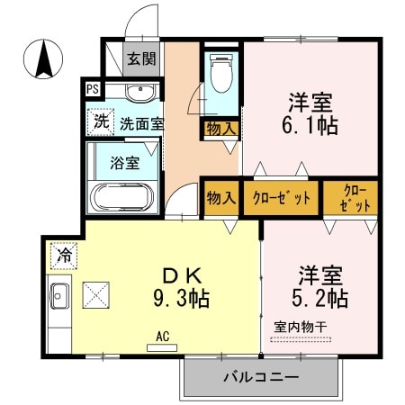 エクレール新栄Ⅲの物件間取画像