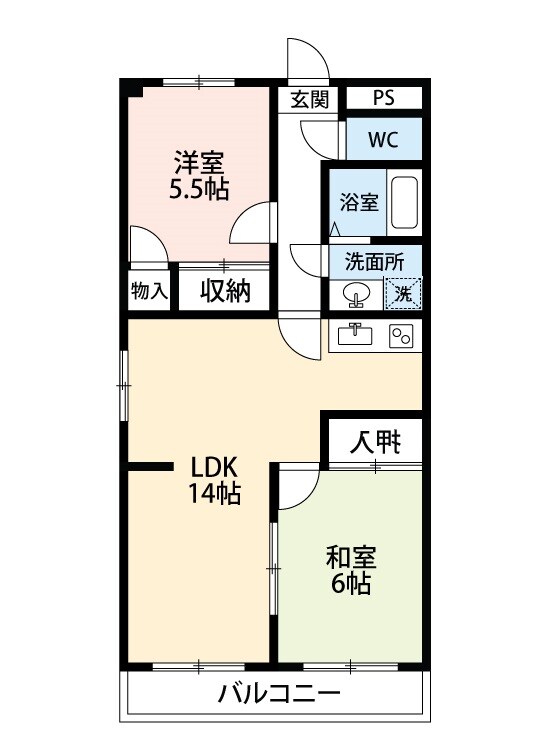 信和キャッスルの物件間取画像