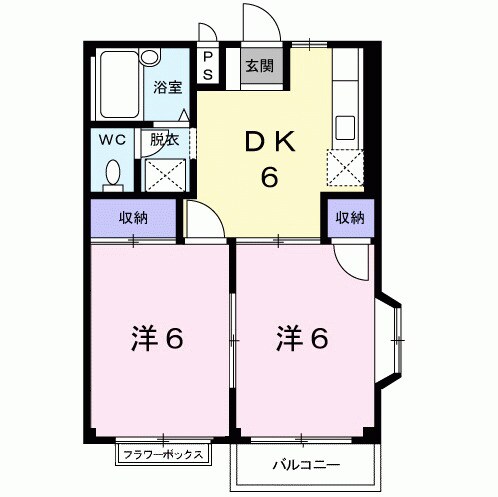 コーポラス溜池の物件間取画像