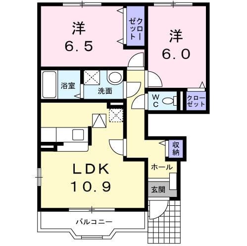 サンパティーク　Ｄの物件間取画像