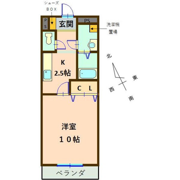 ハイツ幸知の物件間取画像