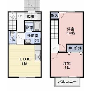 カーサ原山Aの物件間取画像