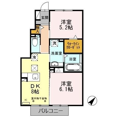 セジュール ココアの物件間取画像