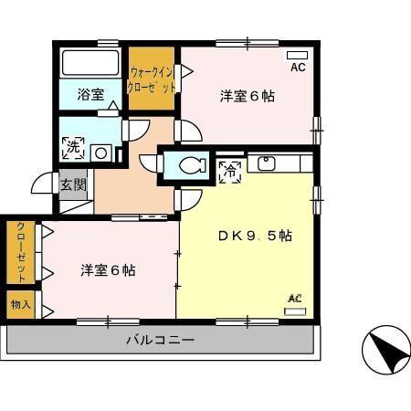 アムール中手の物件間取画像