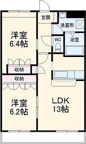 パセオ八橋の物件間取画像