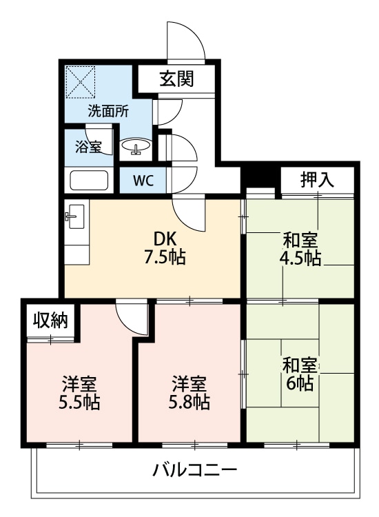 リバブル箕輪の物件間取画像