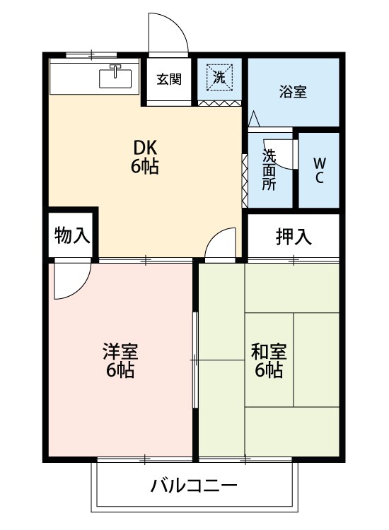 グリーンハイツ生路Aの物件間取画像