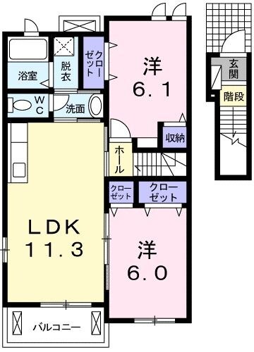 プラシードの物件間取画像