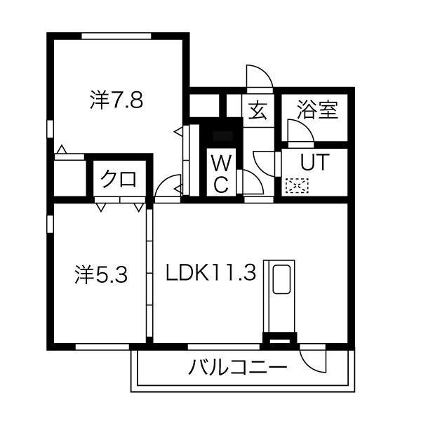 サニーハイツの物件間取画像