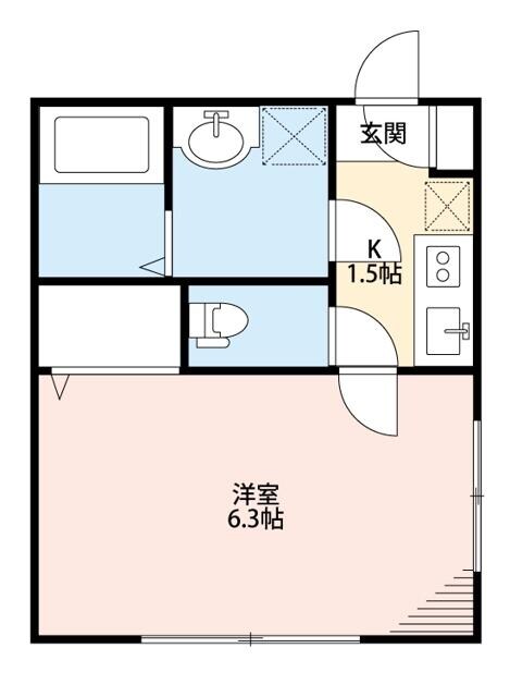 入谷駅 徒歩6分 3階の物件間取画像