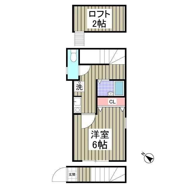本蓮沼駅 徒歩4分 2階の物件間取画像