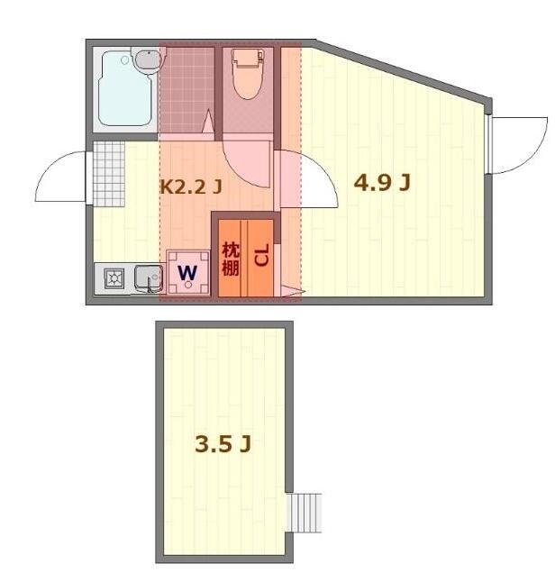 梅島駅 徒歩12分 3階の物件間取画像