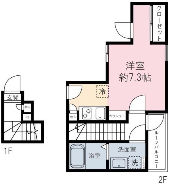 北千住駅 徒歩7分 2階の物件間取画像