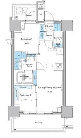 門前仲町駅 徒歩9分 7階の物件間取画像