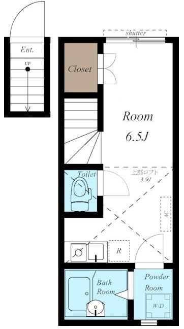 江戸川駅 徒歩6分 2階の物件間取画像