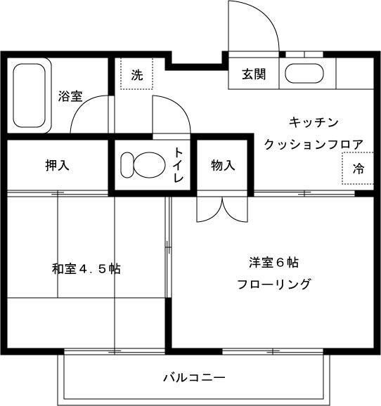 グリーンハイツ四つ木　Ａ棟の物件間取画像