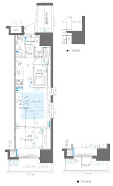 新宿御苑前駅 徒歩7分 8階の物件間取画像