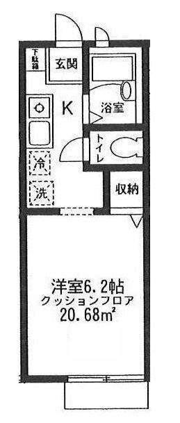 板橋区役所前駅 徒歩3分 2階の物件間取画像