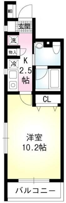 ミリアビタＮＯ．１１の物件間取画像