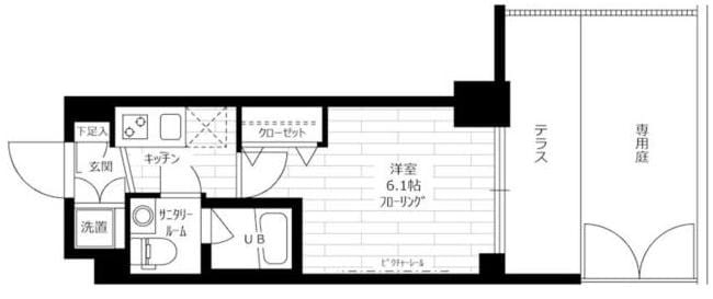 菊川駅 徒歩6分 1階の物件間取画像